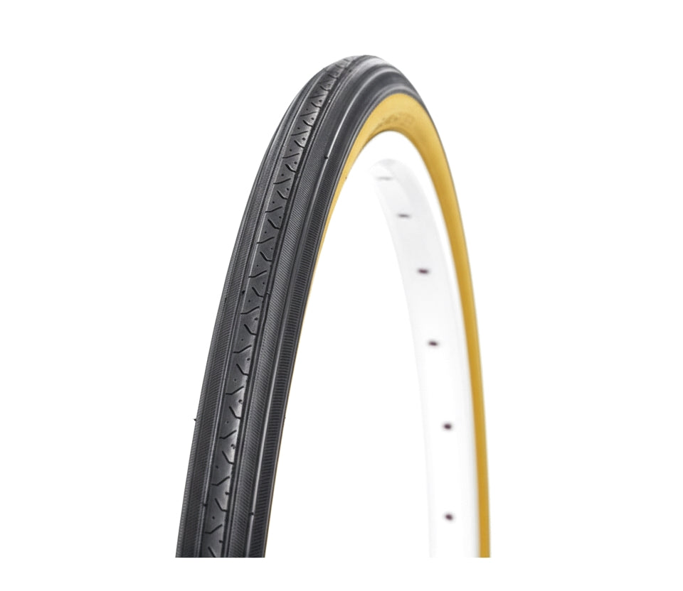 27" Traditional Cycle Tyre 27x1 1/4" ( 32-630 ) Road Racing Touring Tread - Amber wall