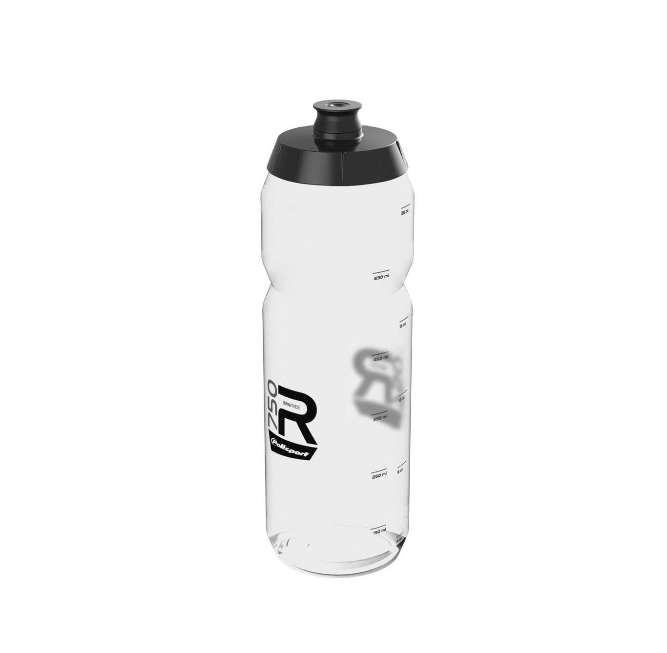 POLISPORT R750 BPA Free Bike Water Drinks Bottle 750ml Black or Clear / Transparent