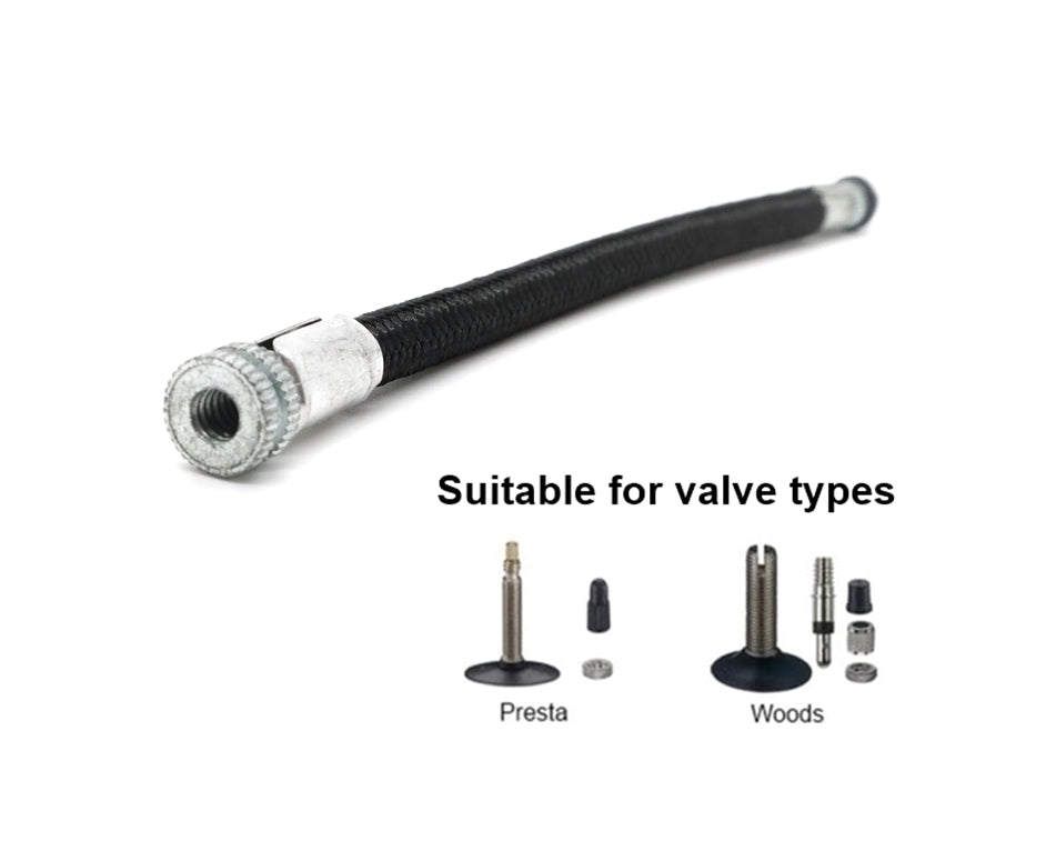 ZEFAL Bike Pump Connector Hose - Schrader Car Type or Presta High Pressure Valve