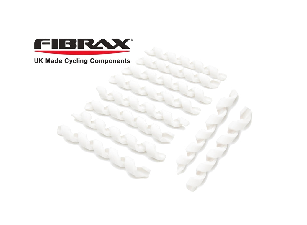 10x Fibrax Spiral Bike Frame Protectors - Cable Silicone Wraps - Red, White or Mixed Pack