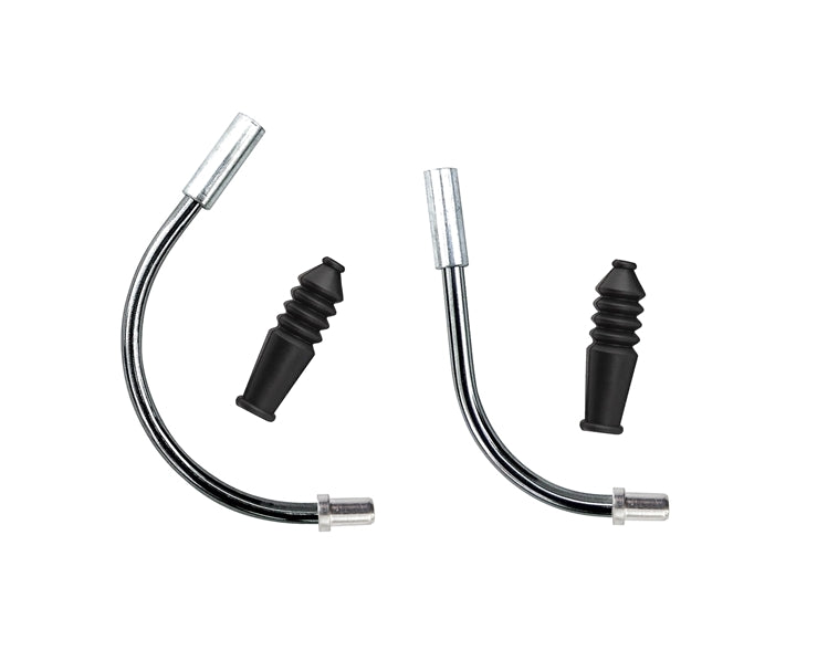 Pair of Lined Bike V Brake Cycle Cable Guide Pipes & Rubber Boots - Front & Rear