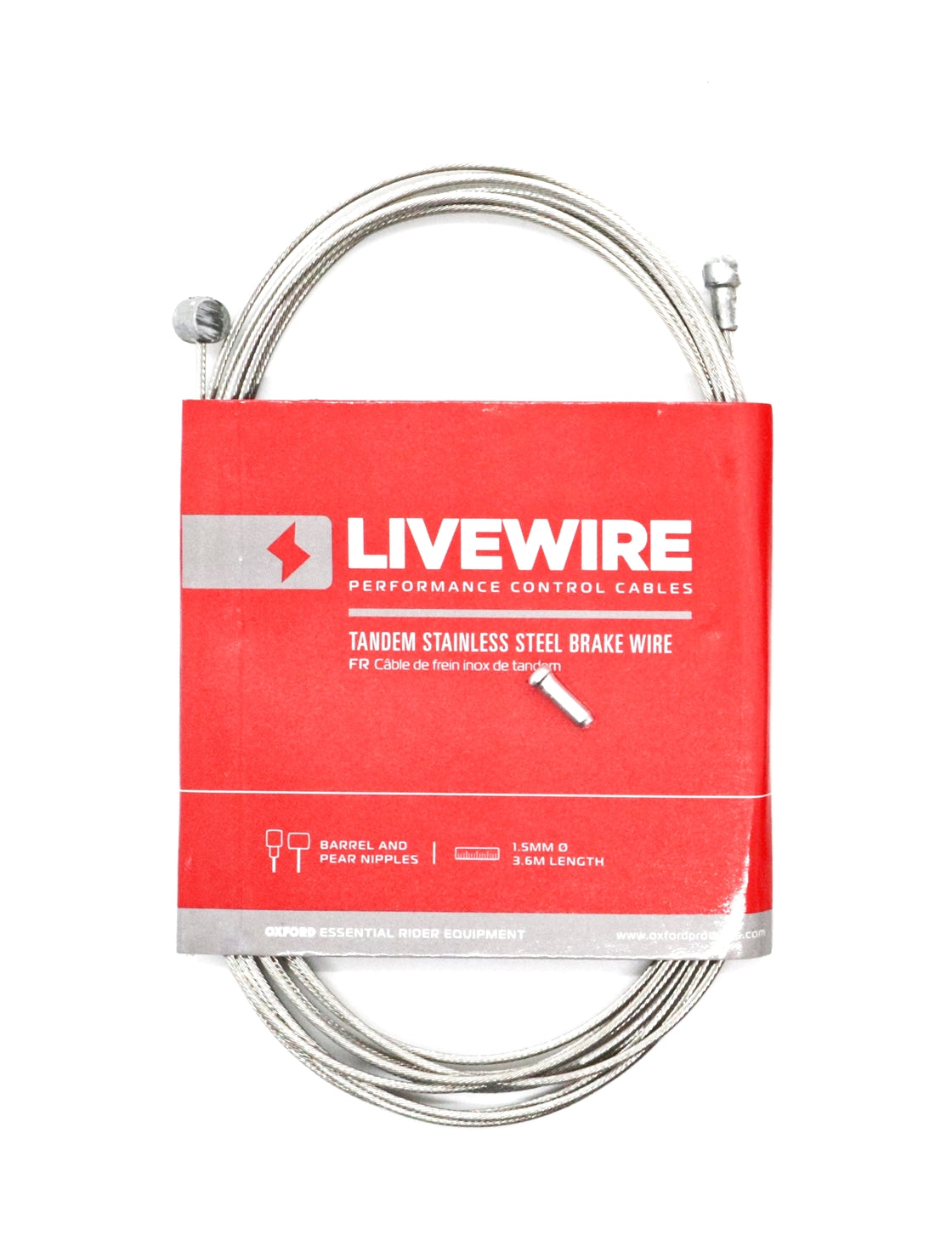 Tandem Bike Brake or Gear Cable Cycle Inner Wire Stainless Steel with Crimp 3.6m