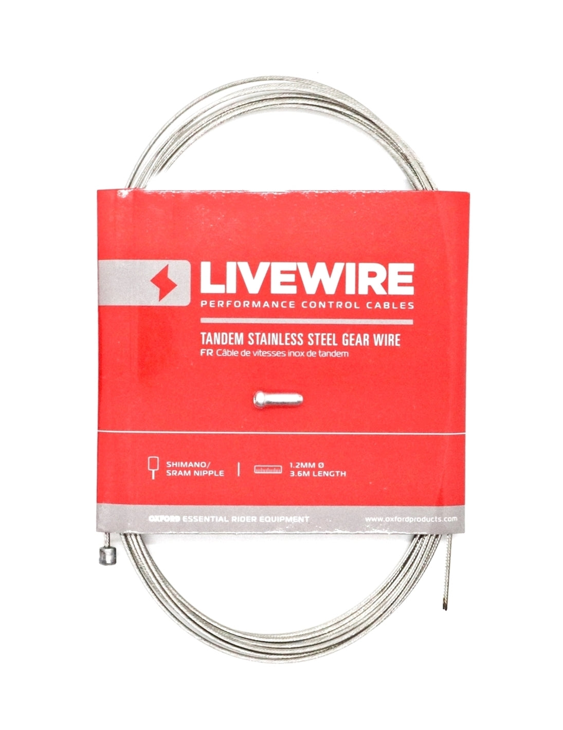 Tandem Bike Brake or Gear Cable Cycle Inner Wire Stainless Steel with Crimp 3.6m