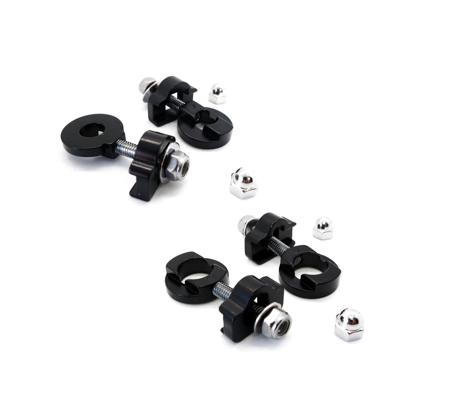 Pair of BMX Bike Chain Tug Tensioners - Suitable for 10mm or 14mm Axles
