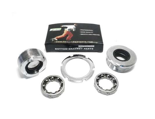 Sealed 24TPI Professional BB Bike Bottom Bracket - Threaded Cup Set 1/4" Bearings