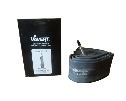 Vavert Bike Inner Tube 27.5" Inch 27.5x2.40" - 27.5x2.60" Presta High Pressure Valve 40mm