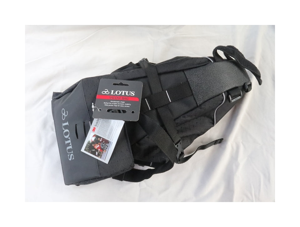 Large Bike Saddle Bag Cycle Touring - Bikepacking Lotus Explorer 8.8 Litre Black