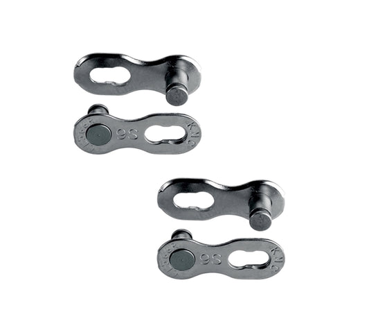 2x KMC Missing Link Bike Chain Joining Links 9 Speed (re-usable) 6.6mm Pin Length
