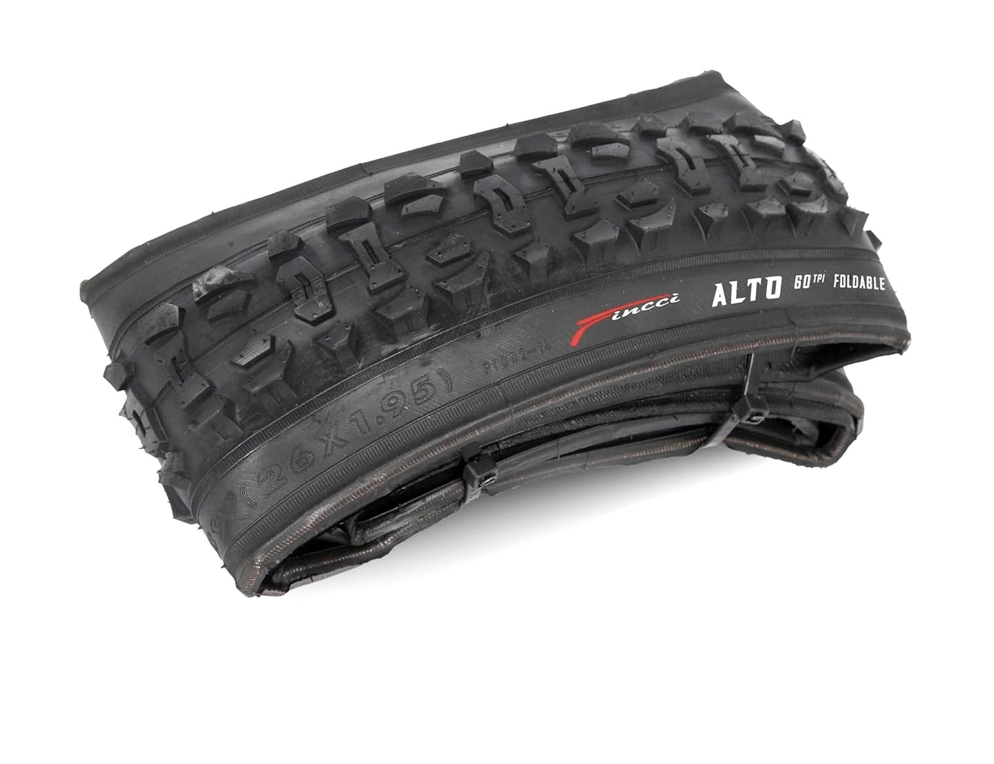 Fincci ALTO 26 x 1.95 Foldable Mountain Bike Tyre & Schrader Inner Tube (50-559)