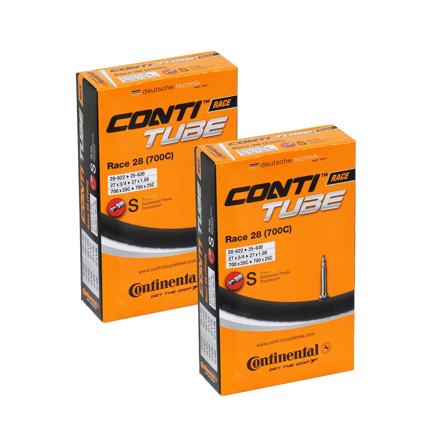 Continental Racing Bike Inner Tube Race 28 (700c) Presta 42mm Valve 700x20c-25c