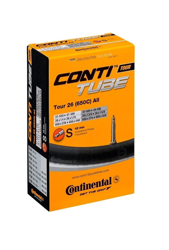 Continental Inner Tube Tour 26 (650C) 26" - 27.5" Schrader or Presta Valve