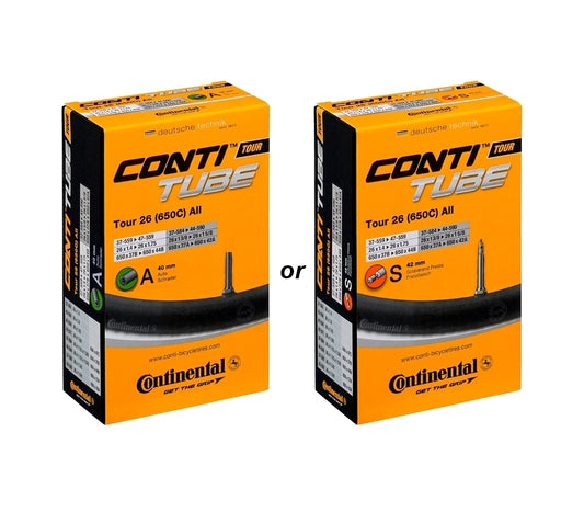 Continental Inner Tube Tour 26 (650C) 26" - 27.5" Schrader or Presta Valve