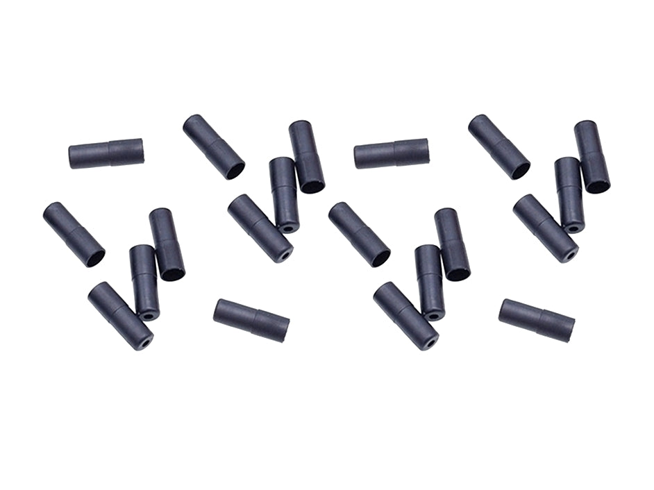 20x Bike Outer Cable Ends - 4mm Gear or 5mm Brake Housing Cap Open Ferrule Black