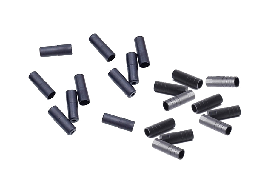 20x Bike Outer Cable Ends - 4mm Gear or 5mm Brake Housing Cap Open Ferrule Black