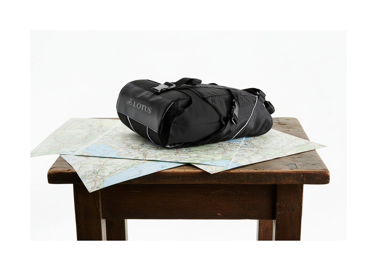 Large Bike Saddle Bag Cycle Touring - Bikepacking Lotus Explorer 8.8 Litre Black