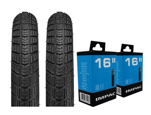16" Bike Tyres Ortem Venom 16x2.00 (50-305) Impac Inner Tube Bundle