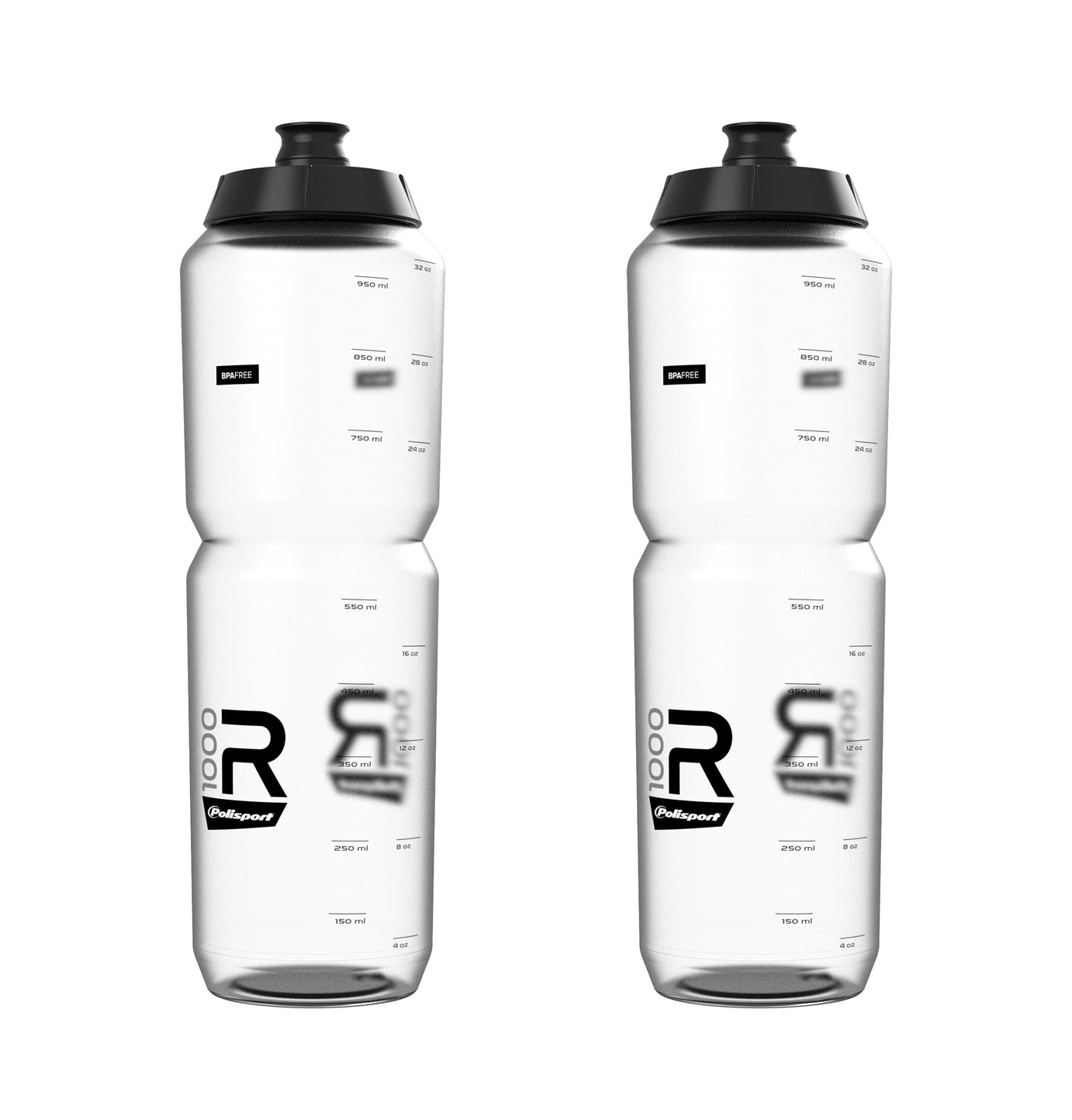 POLISPORT R1000 BPA Free Bike Water Drinks Bottle 1000ml Clear / Transparent 1L