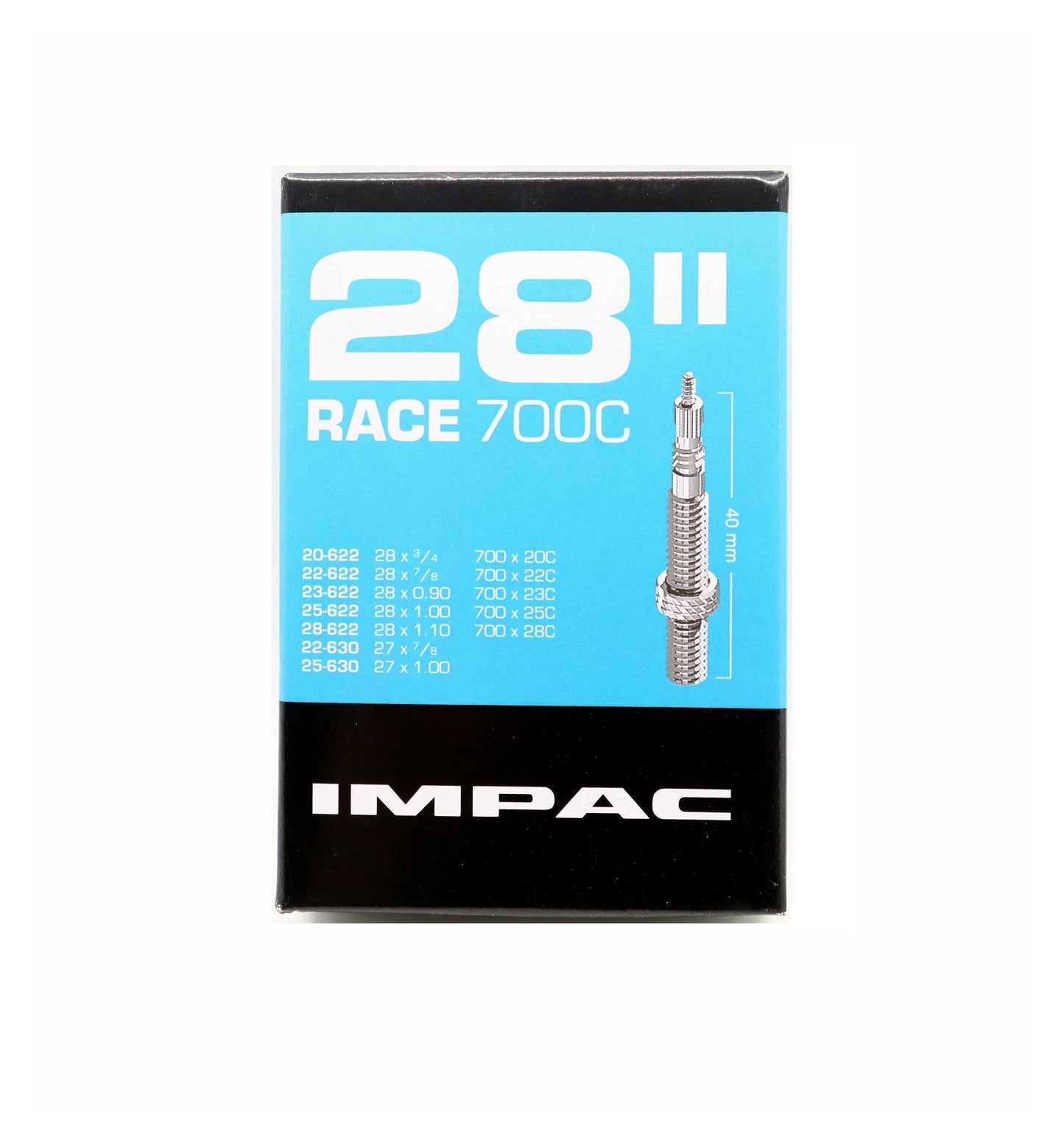 Impac Race 700x20c-700x28c High Pressure Road Bike Inner Tube Presta Valve 40mm