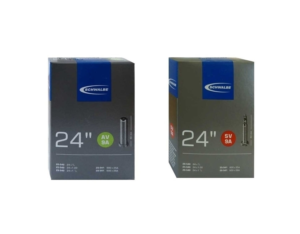 Schwalbe 24" AV9A or SV9A 24x1.00 Bike Inner Tube (25-540) Schrader or Presta Valve
