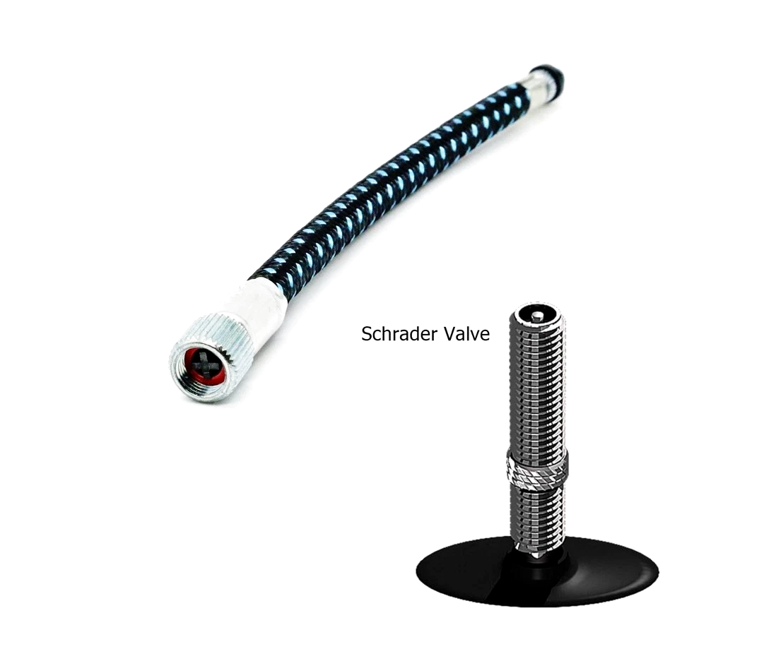 ZEFAL Bike Pump Connector Hose - Schrader Car Type or Presta High Pressure Valve