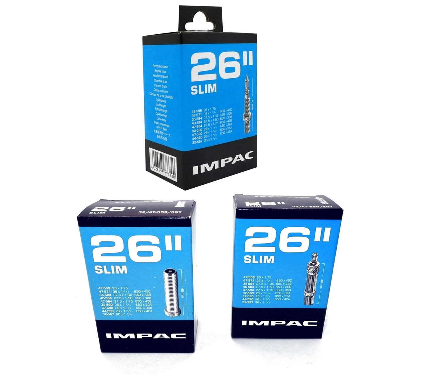 Traditional Bike Inner Tube 26x1 3/8" - 26x1 1/4" Schrader, Presta, Woods Valve