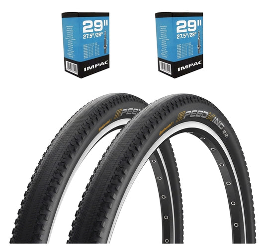 Continental Speed King RaceSport 27.5" MTB Tyres 27.5x2.20 Presta Tube Set