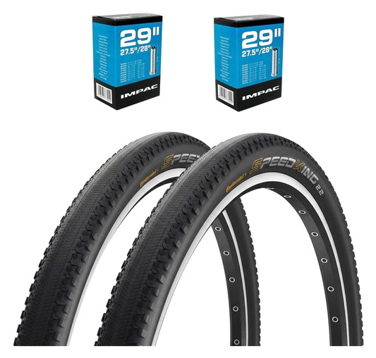 Continental Speed King RaceSport 27.5" MTB Tyres 27.5x2.20 Schrader Tube Set