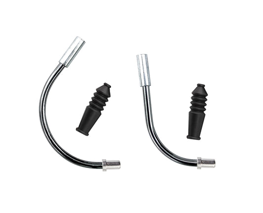 Pair of Lined Bike V Brake Cycle Cable Guide Pipes & Rubber Boots - Front & Rear